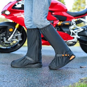 Black Men's PVC Tall Rain Shoe Cover